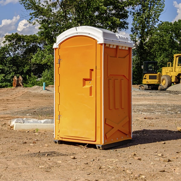 how often are the portable restrooms cleaned and serviced during a rental period in Campbelltown